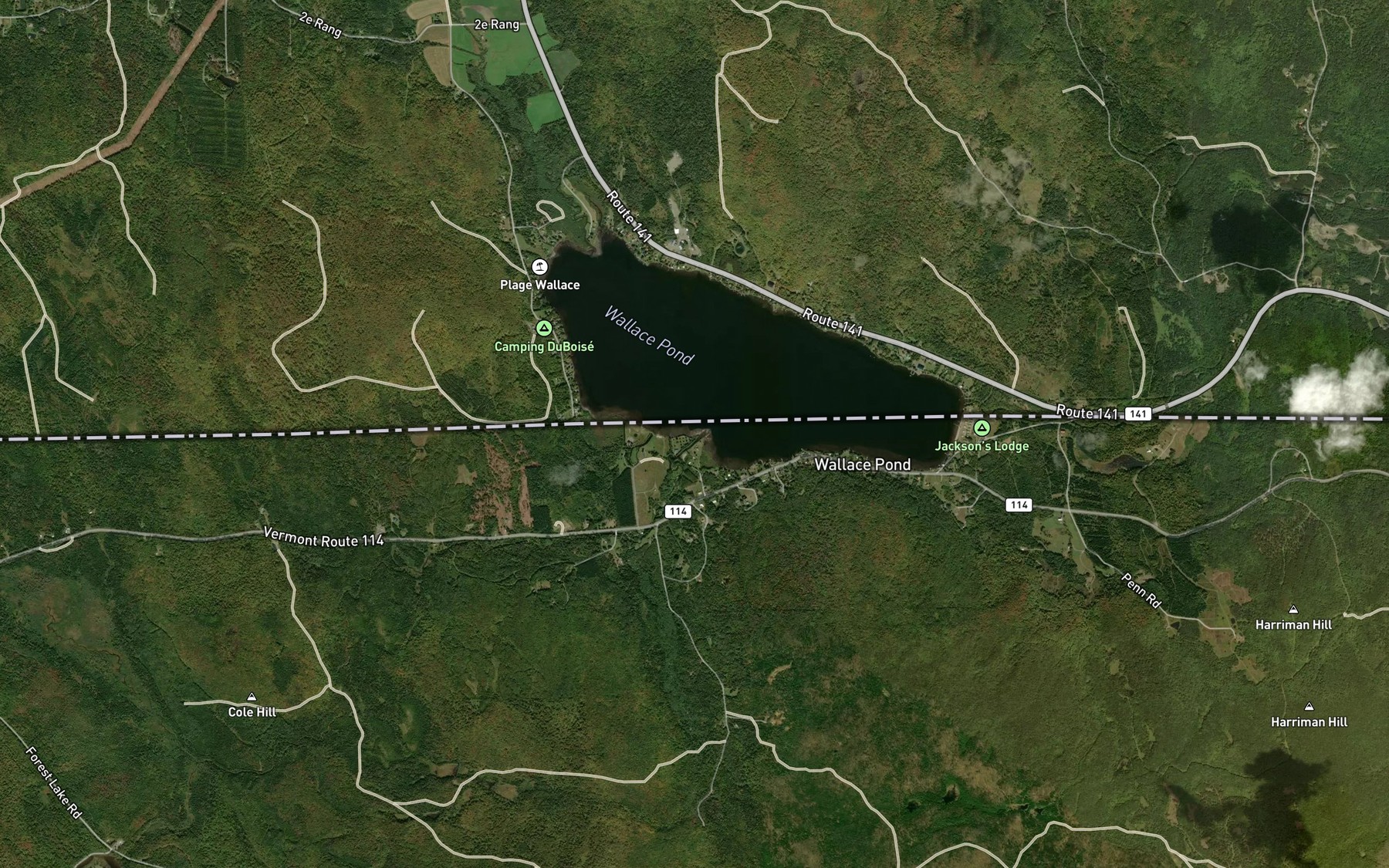 Satellite map of the Morrill Brook