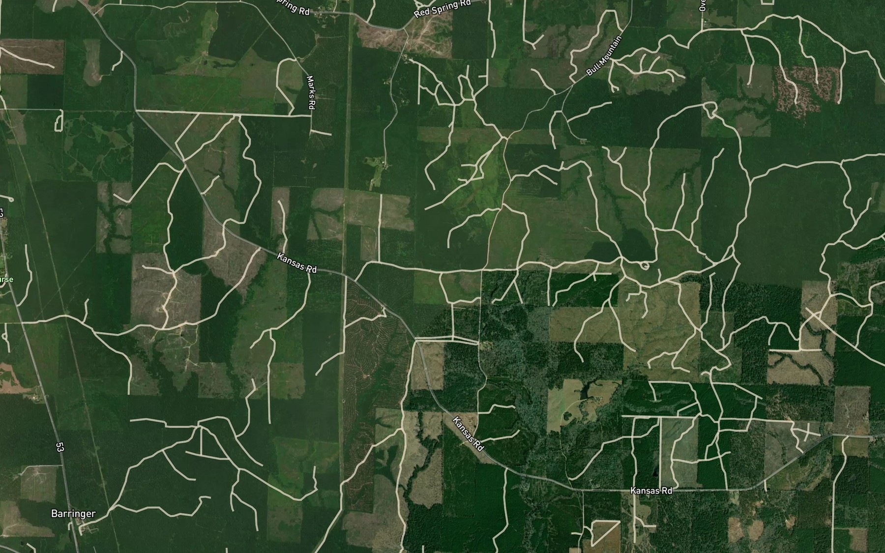 Satellite map of the Boiling Springs