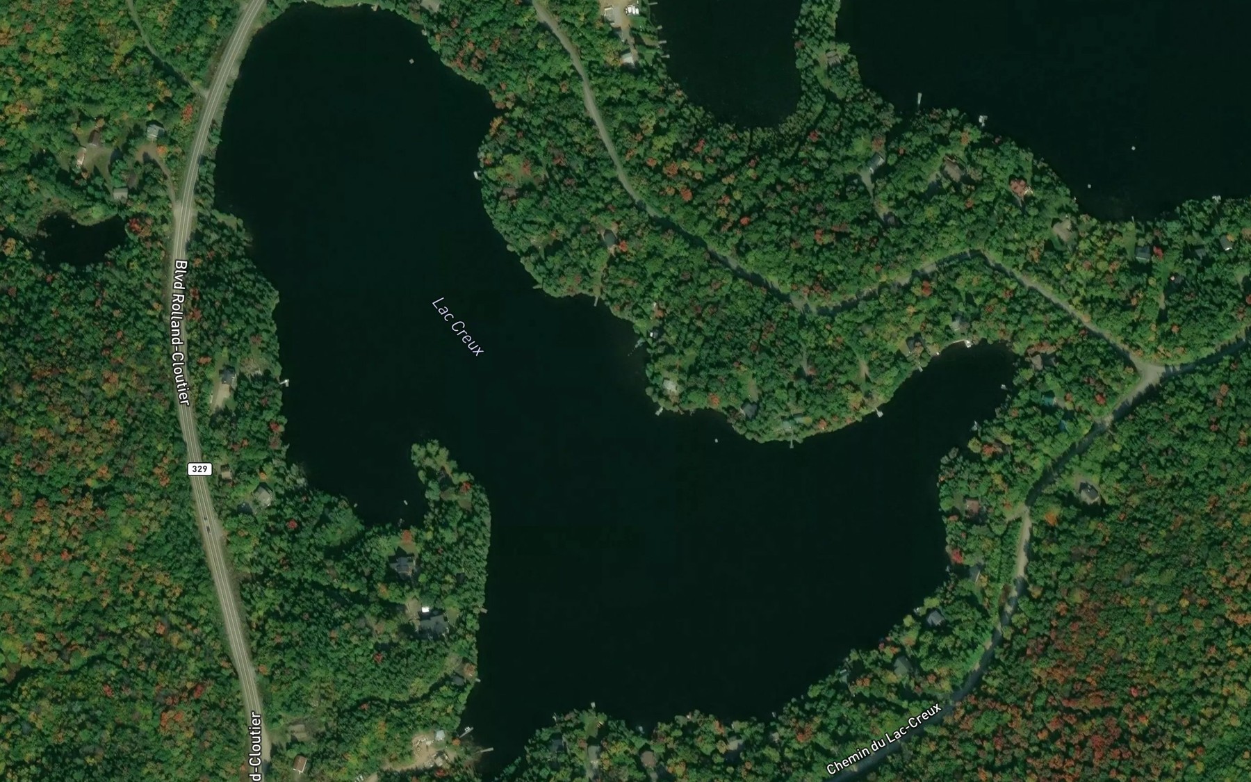 Satellite map of the Lac Creux