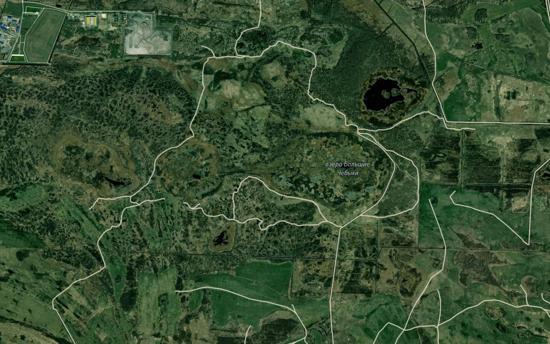 Satellite map of the Ozero Bol'shiye Chebyki