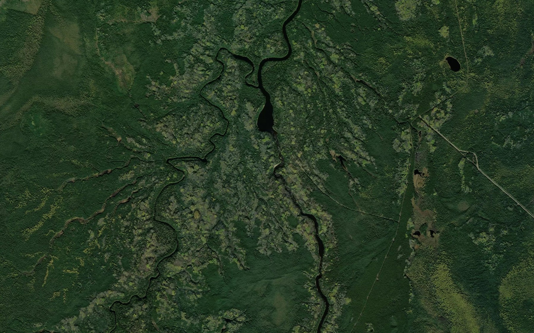 Satellite map of the Clouston Rapids