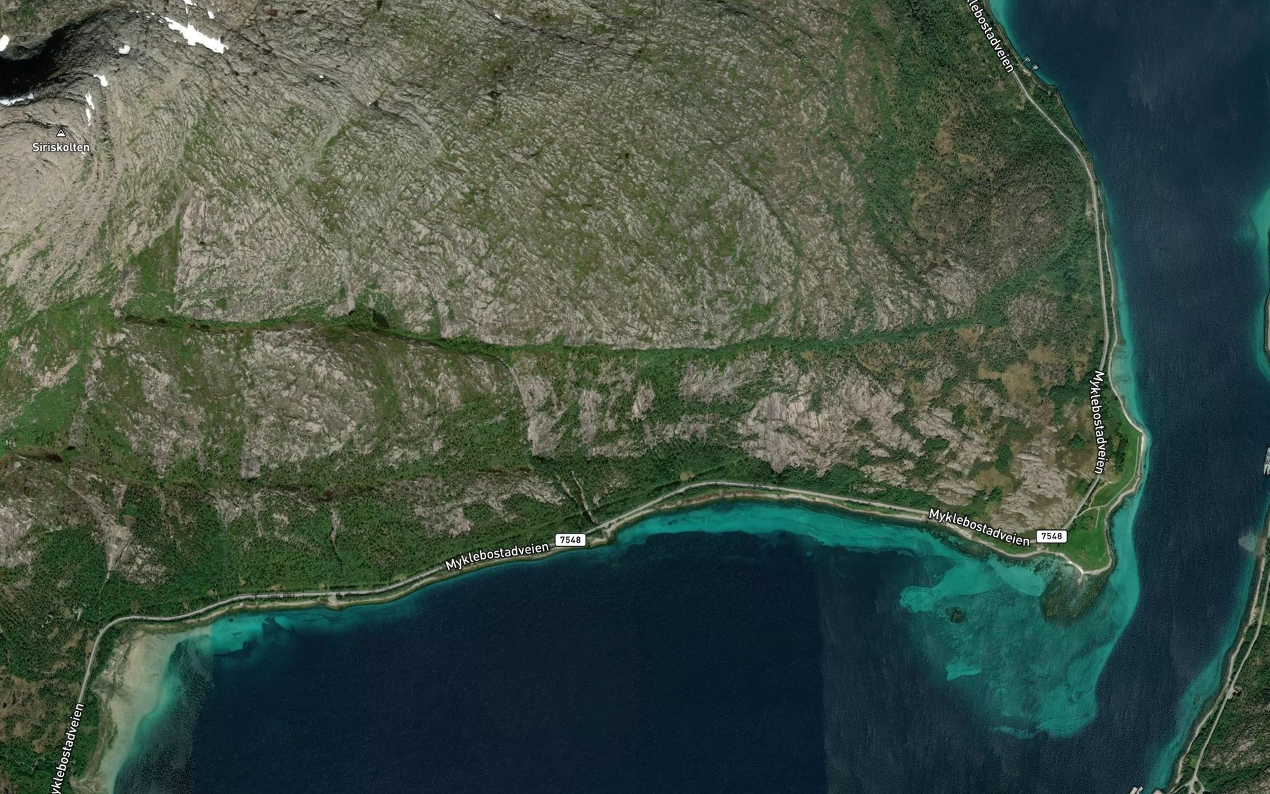 Satellite map of the Gronnslettelva
