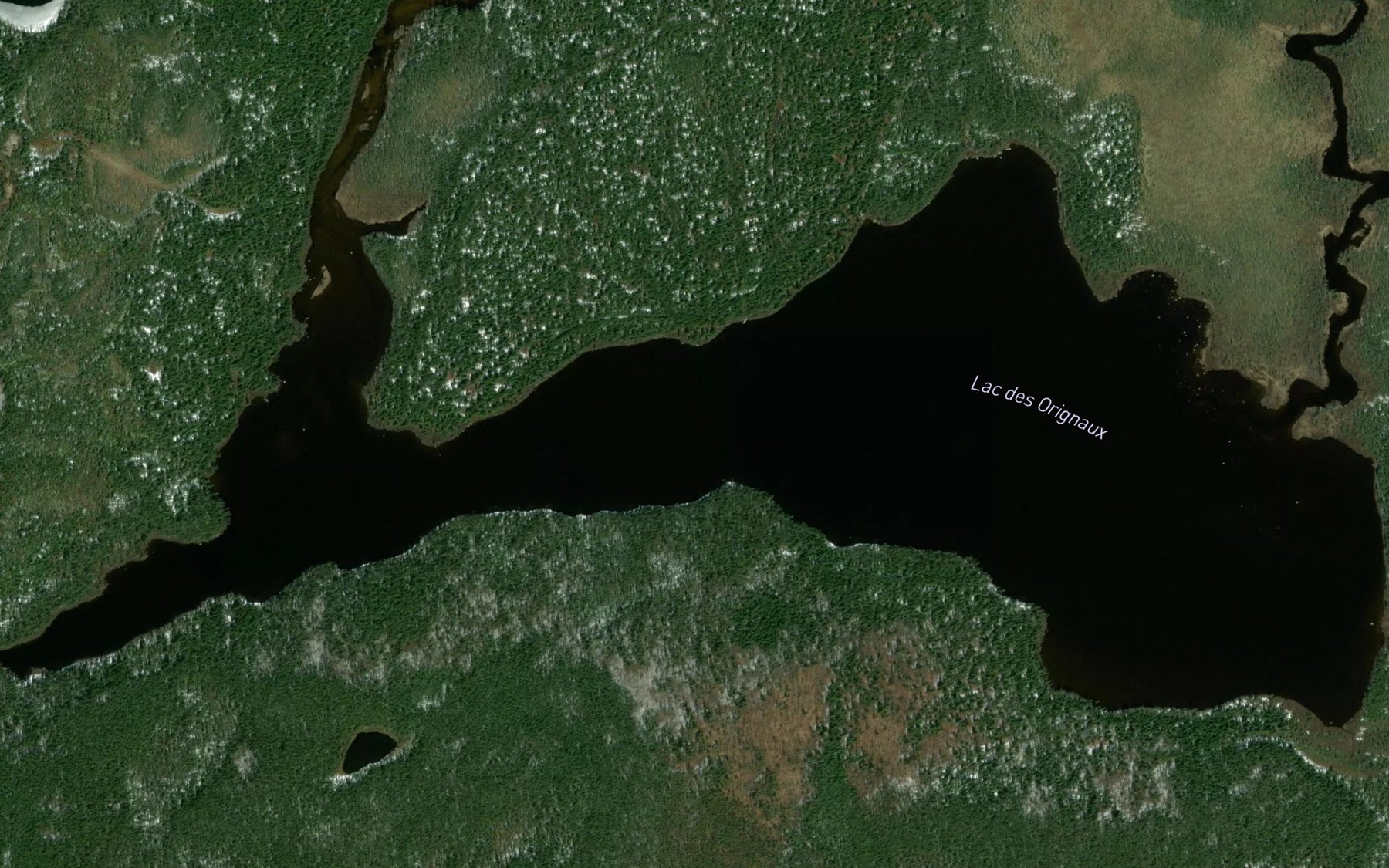 Satellite map of the Lac des Orignaux