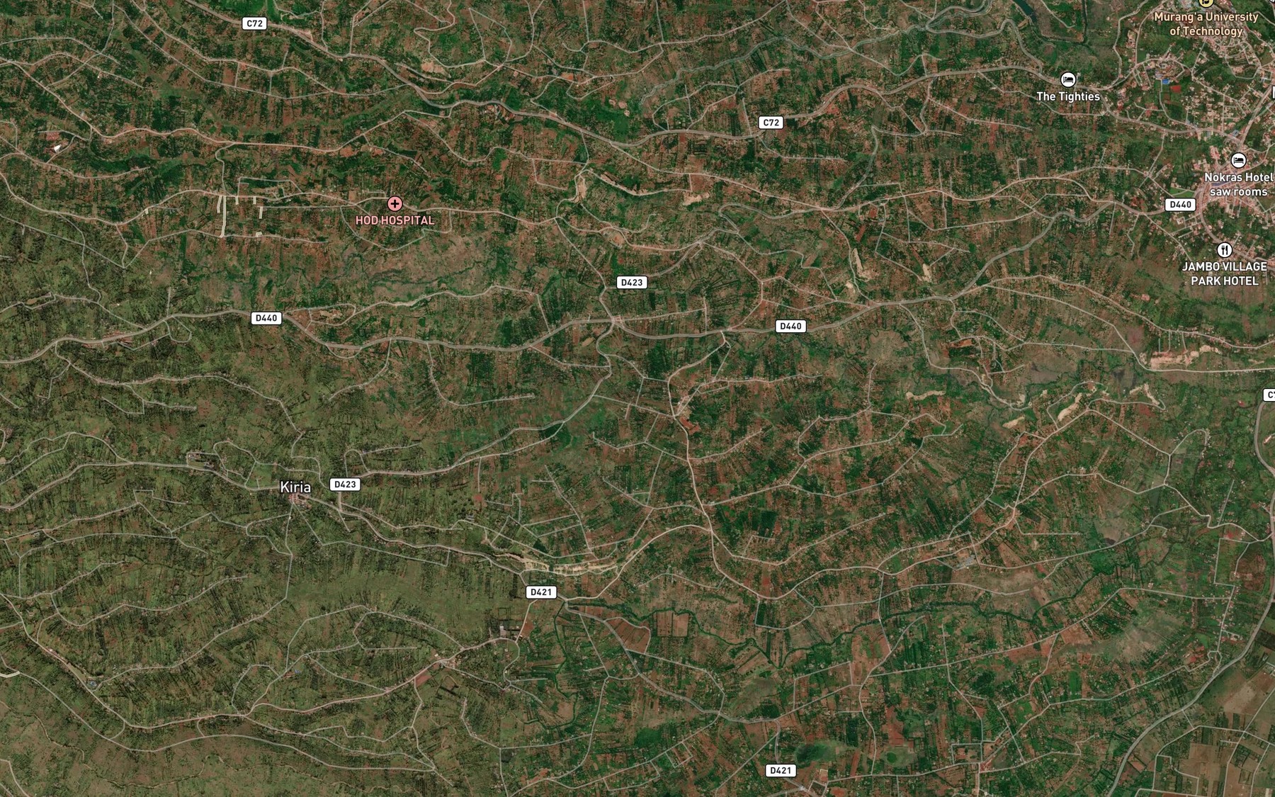 Satellite map of the Kayahwe