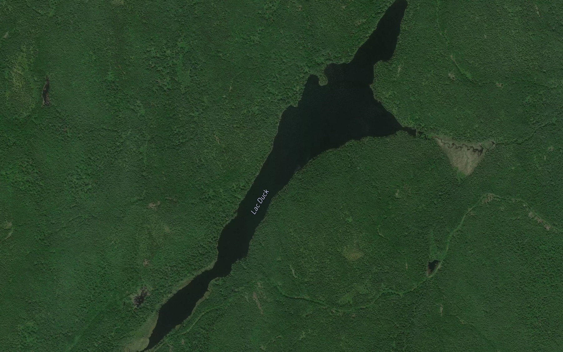 Satellite map of the Lac Duck