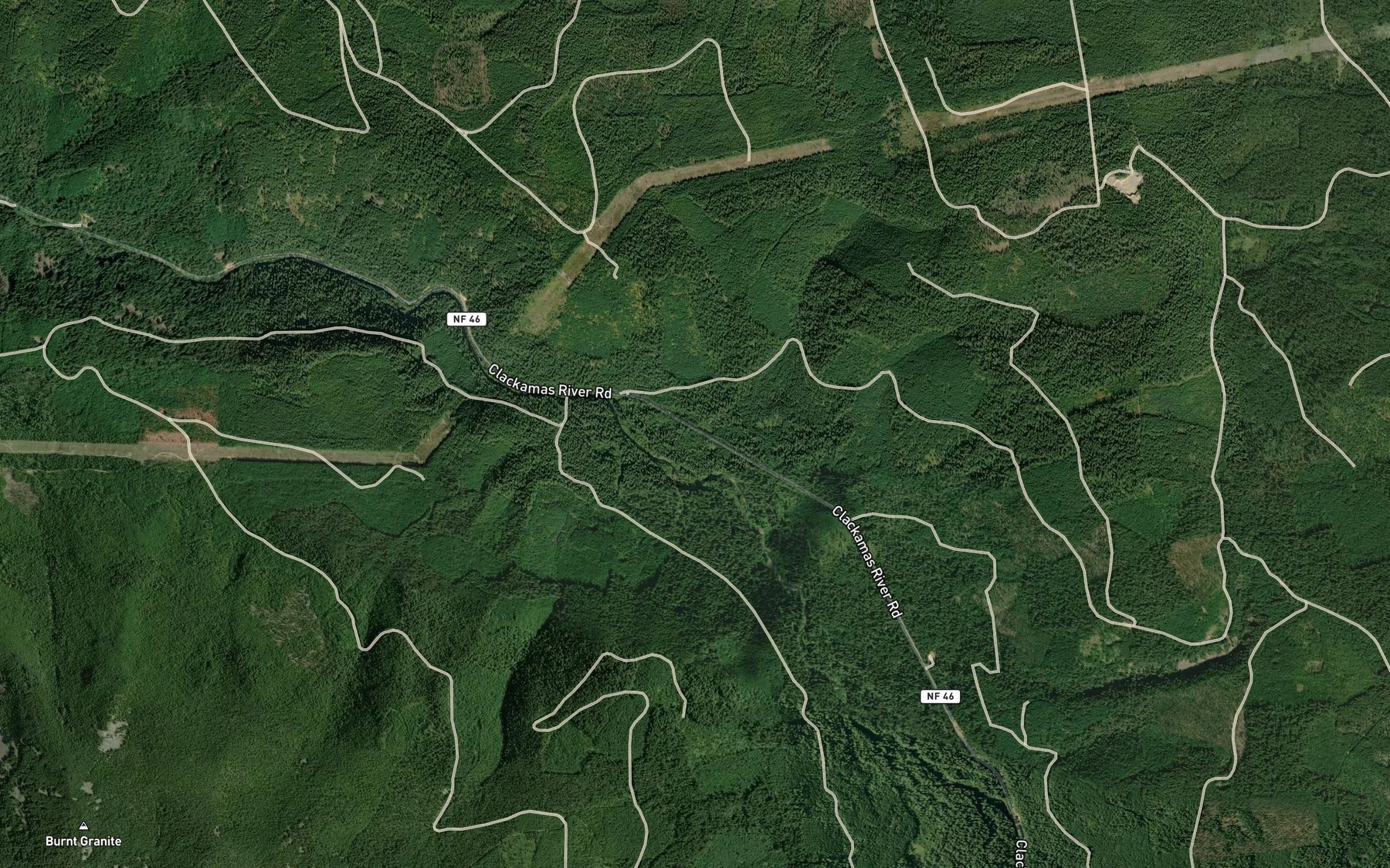 Satellite map of the Lost Creek