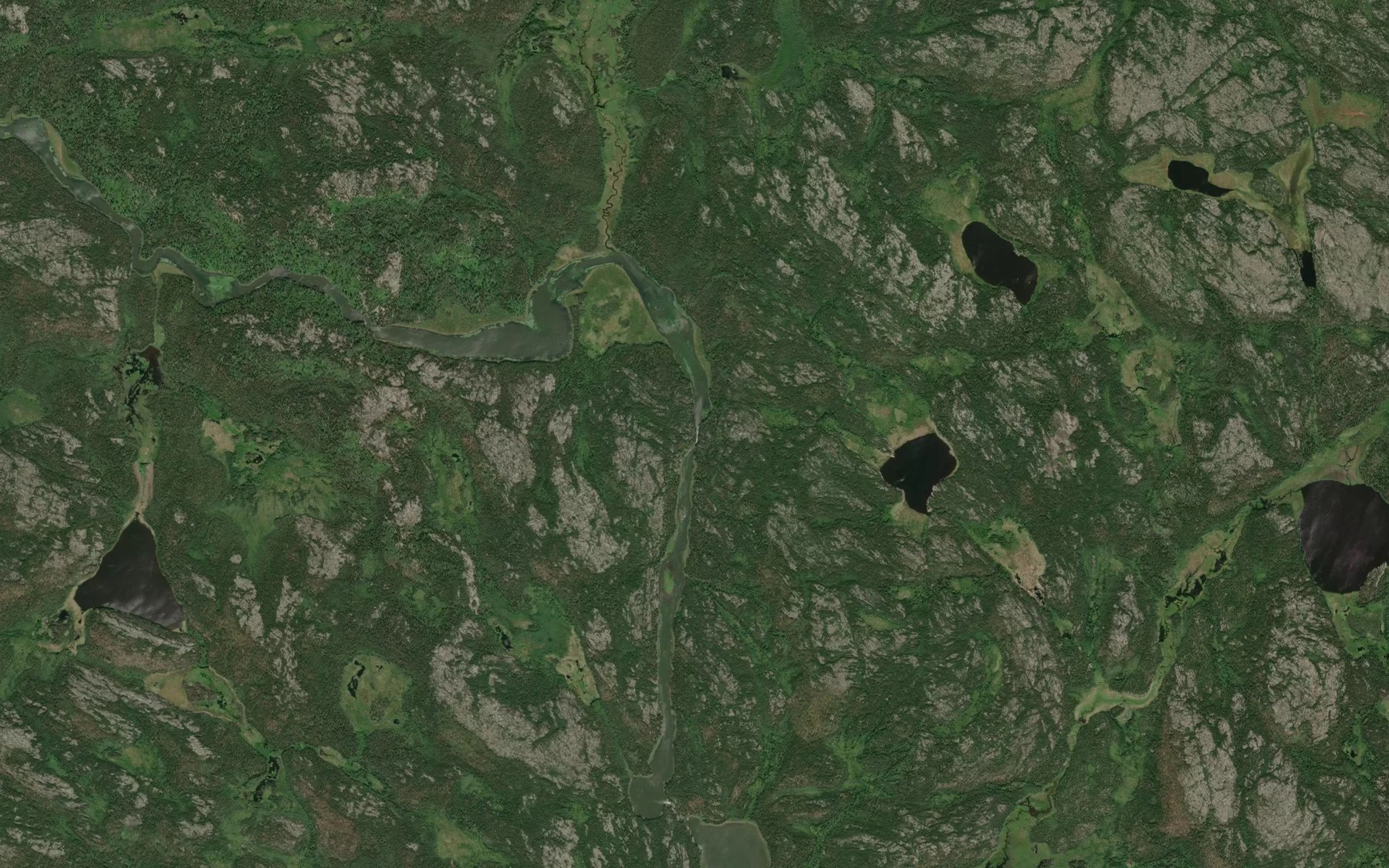Satellite map of the Sharp Rapids