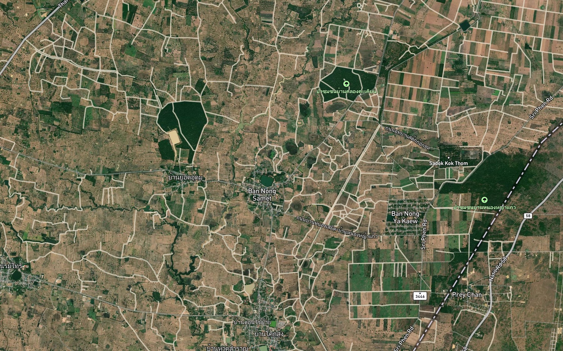 Satellite map of the Nong Takhian