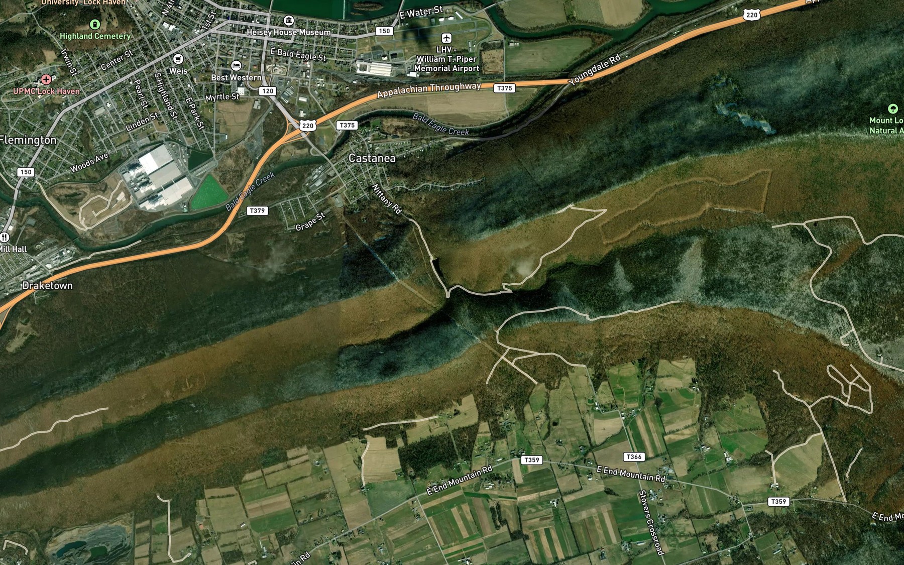 Satellite map of the West Kammerdiner Run