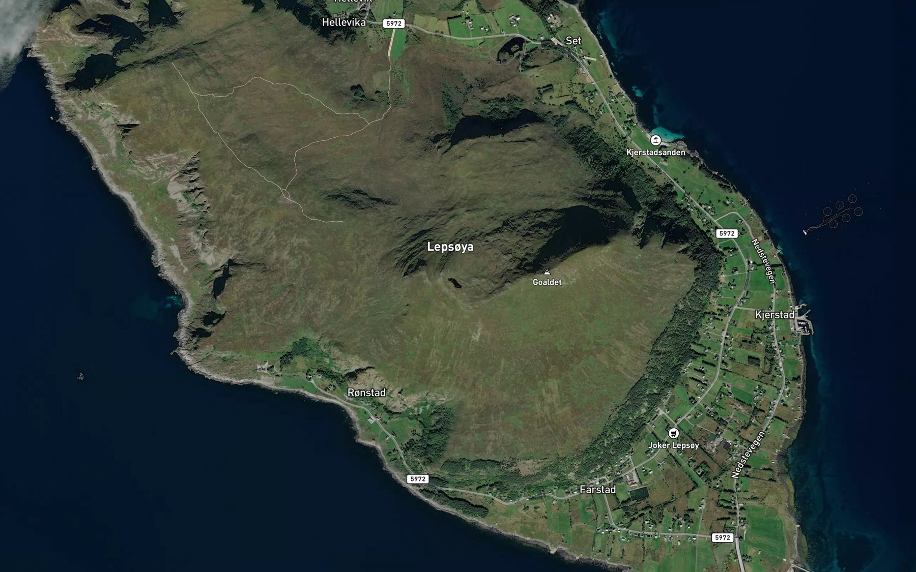 Satellite map of the Korstjorna