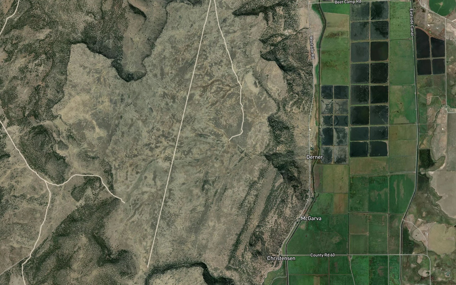 Satellite map of the McGarva Reservoir Two