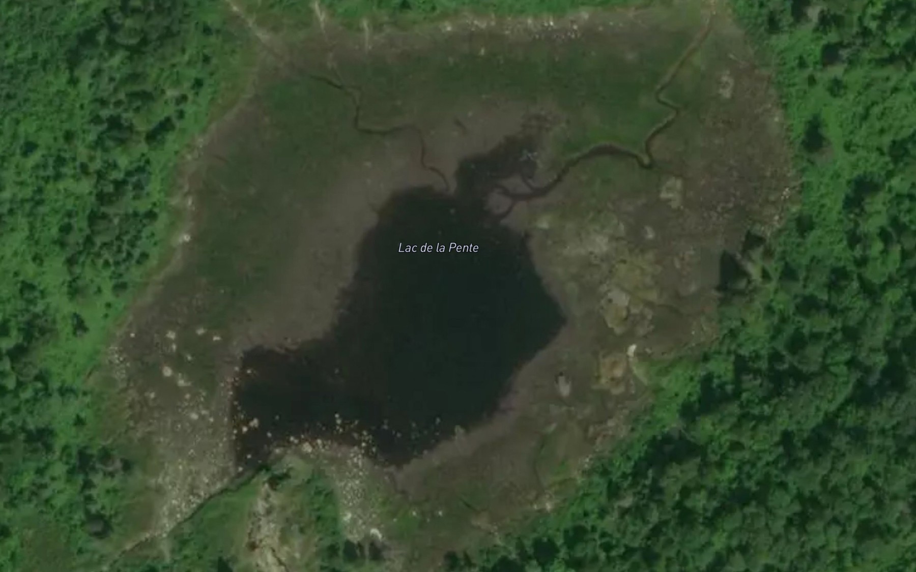 Satellite map of the Lac de la Pente