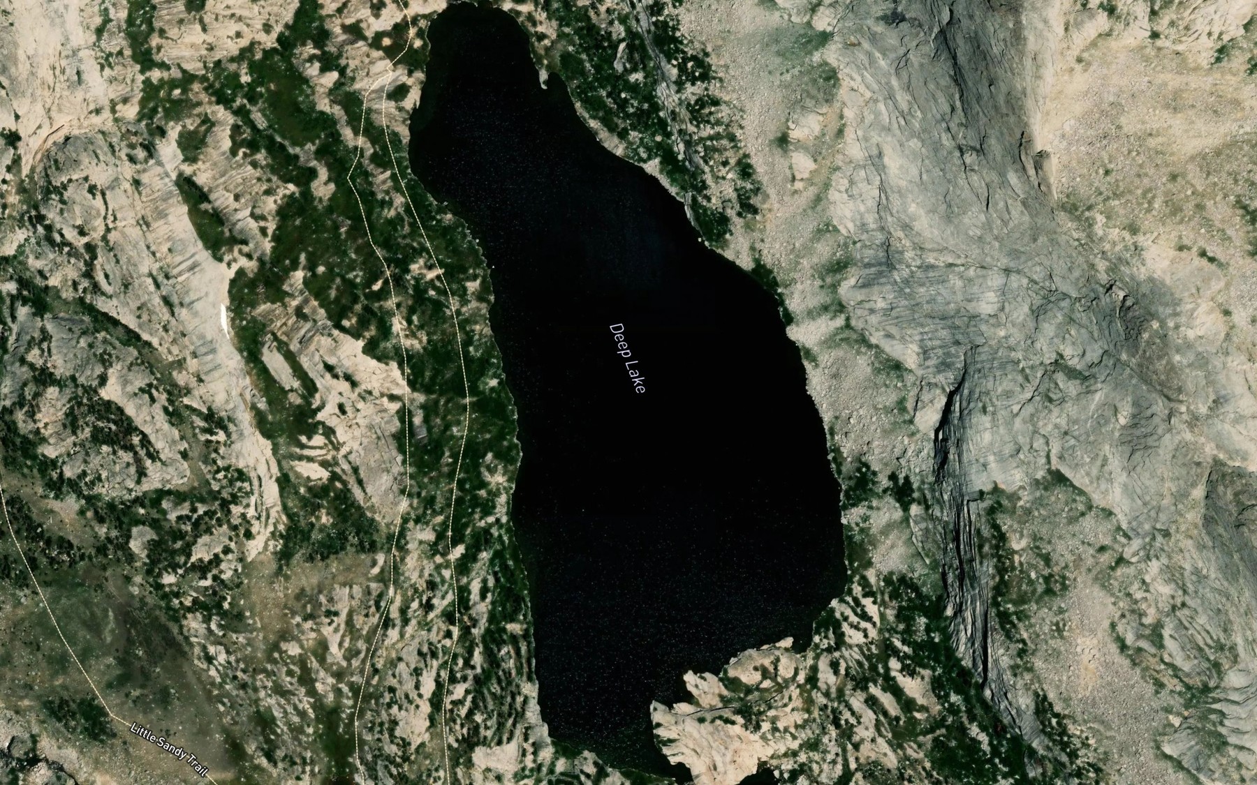 Satellite map of the Deep Lake