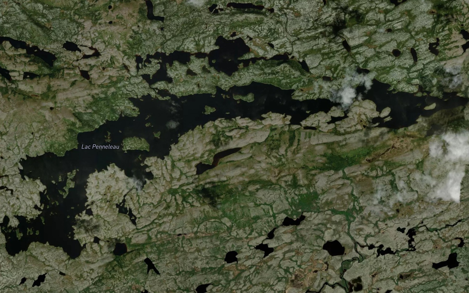 Satellite map of the Lac Penneleau