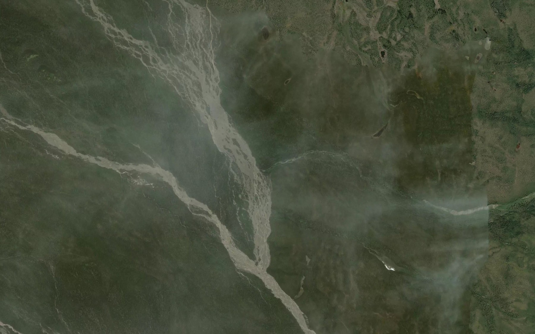 Satellite map of the Bryan Creek