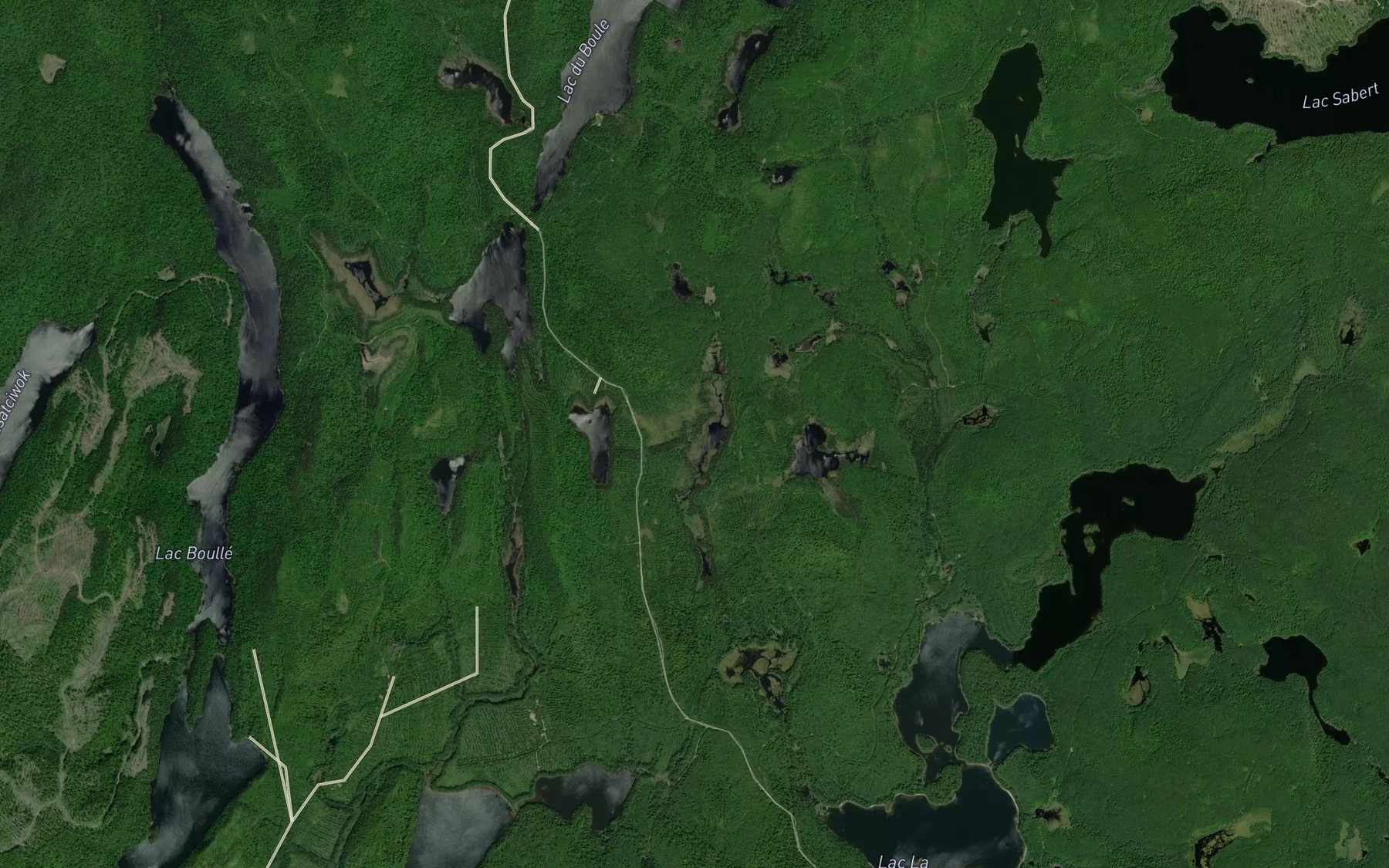 Satellite map of the Lac Lamontagne