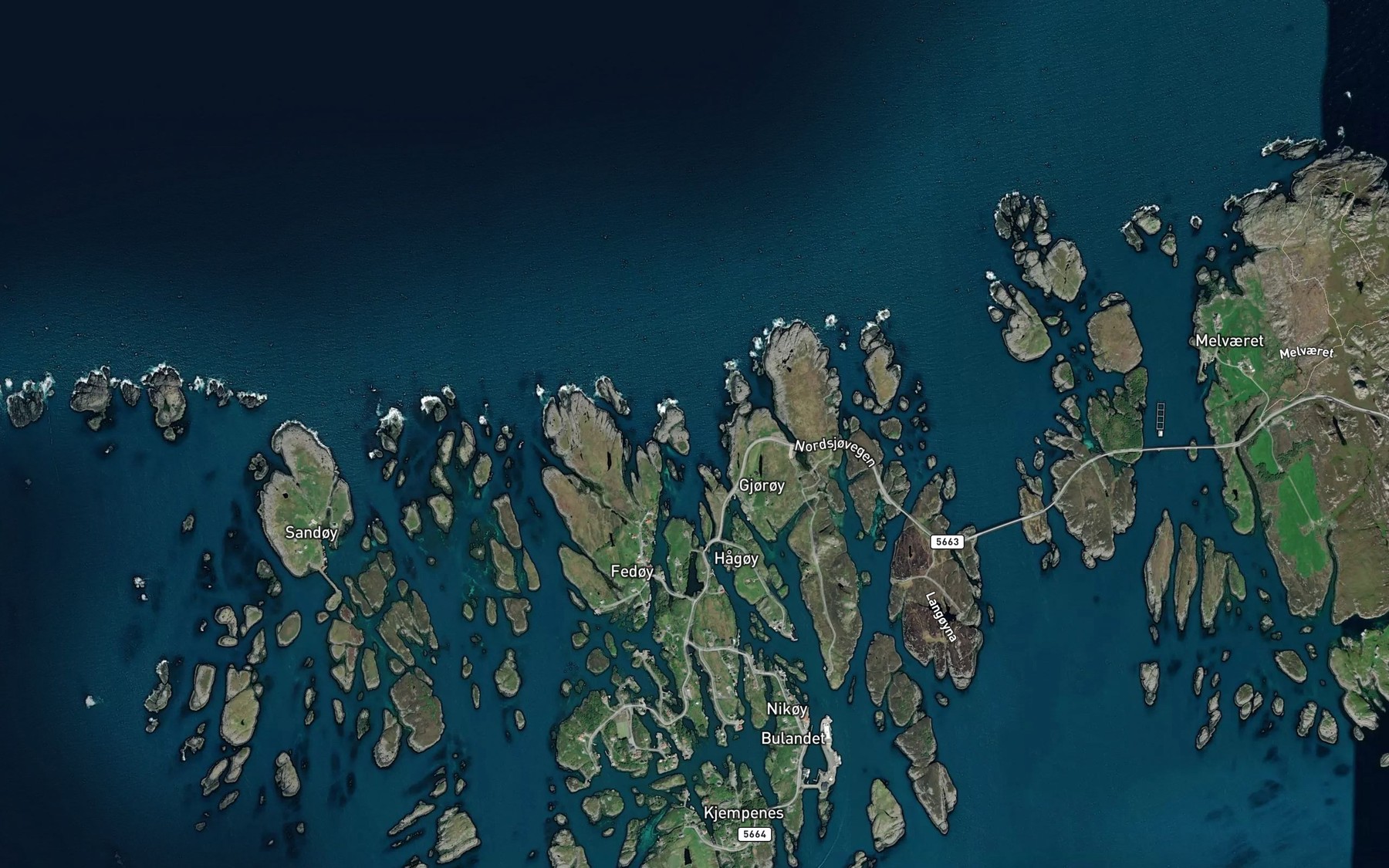 Satellite map of the Gjoroyvika