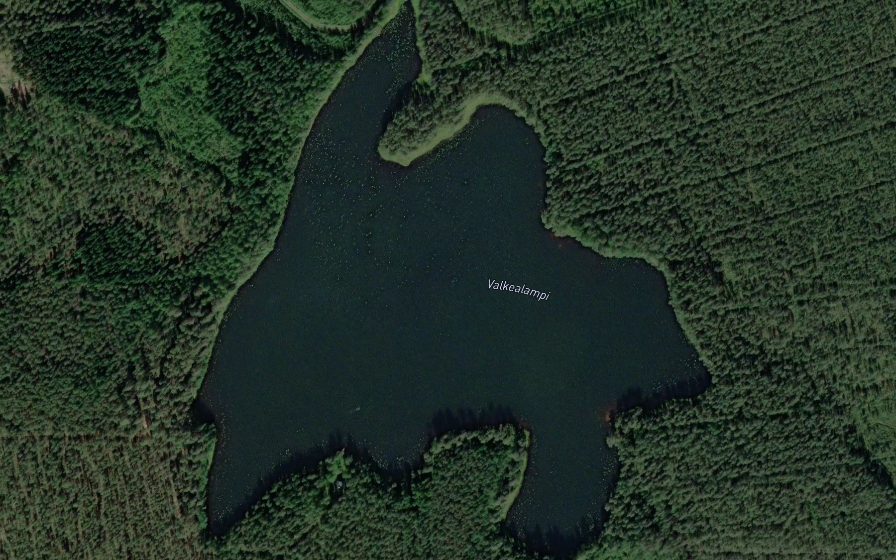 Satellite map of the Valkealampi