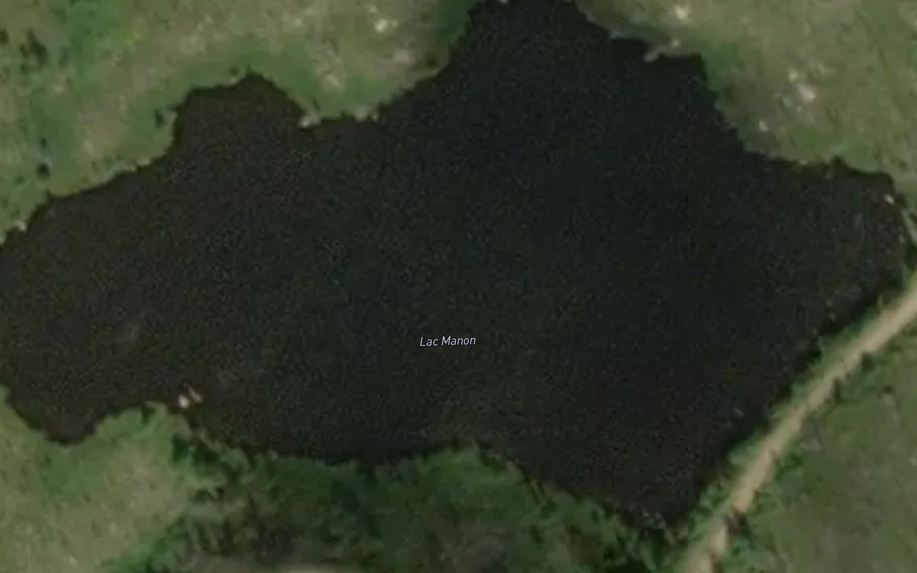 Satellite map of the Lac Manon