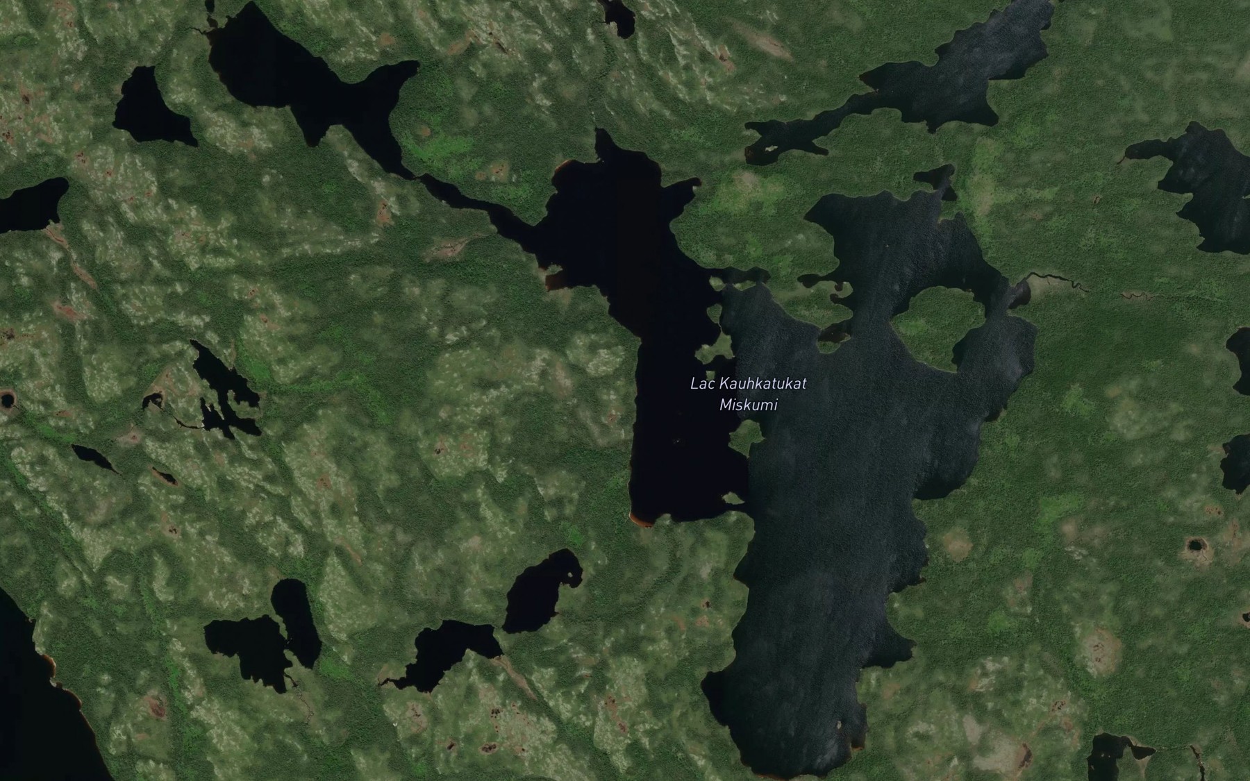 Satellite map of the Lac Kauhkatukat Miskumi