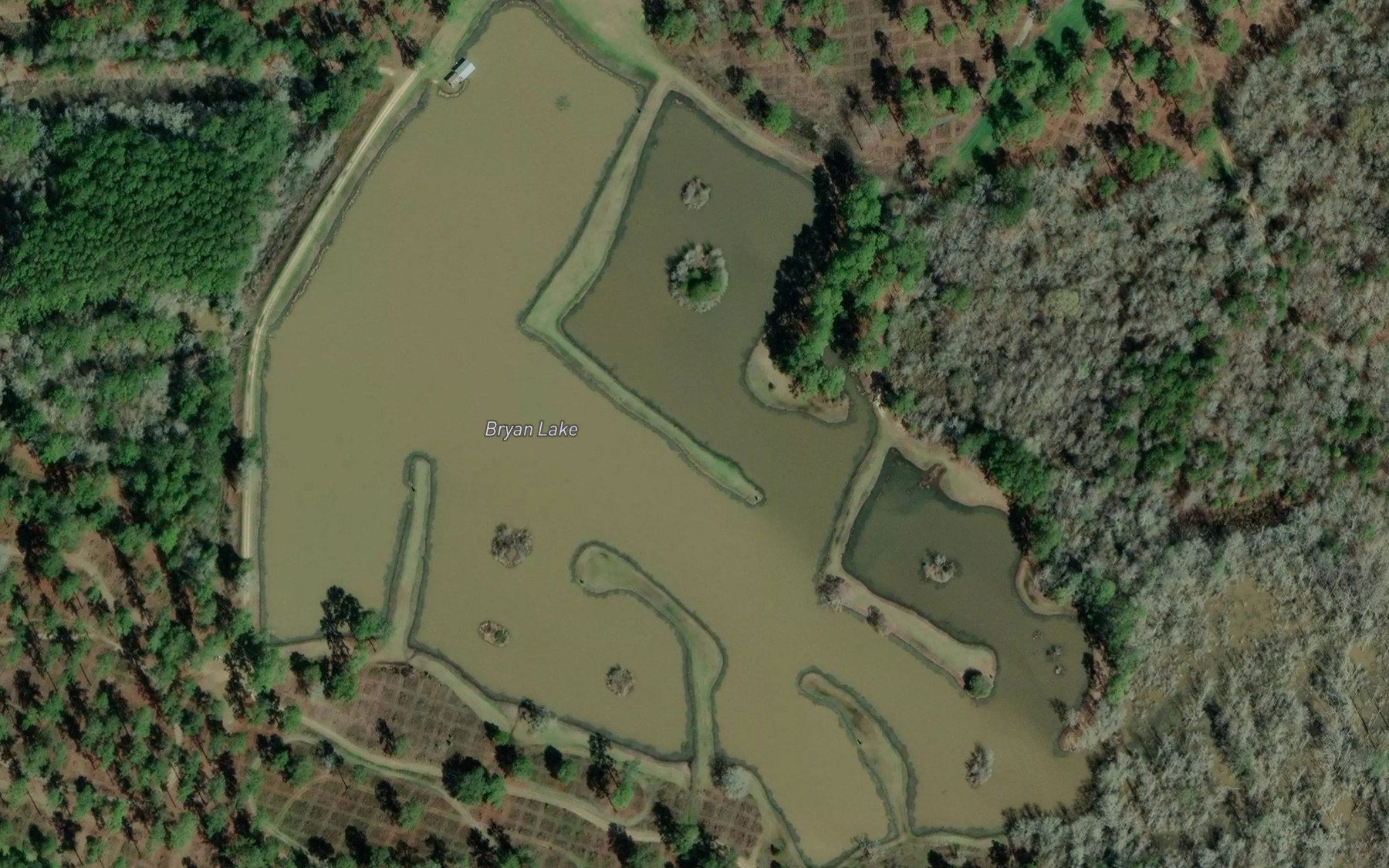 Satellite map of the Bryan Lake