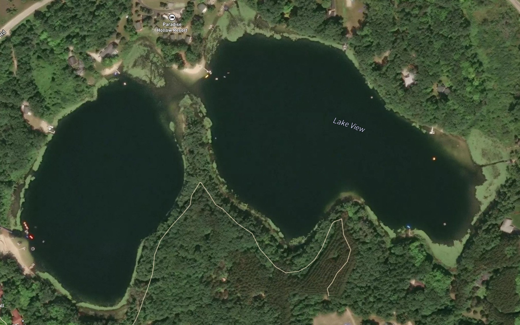 Satellite map of the Lake View