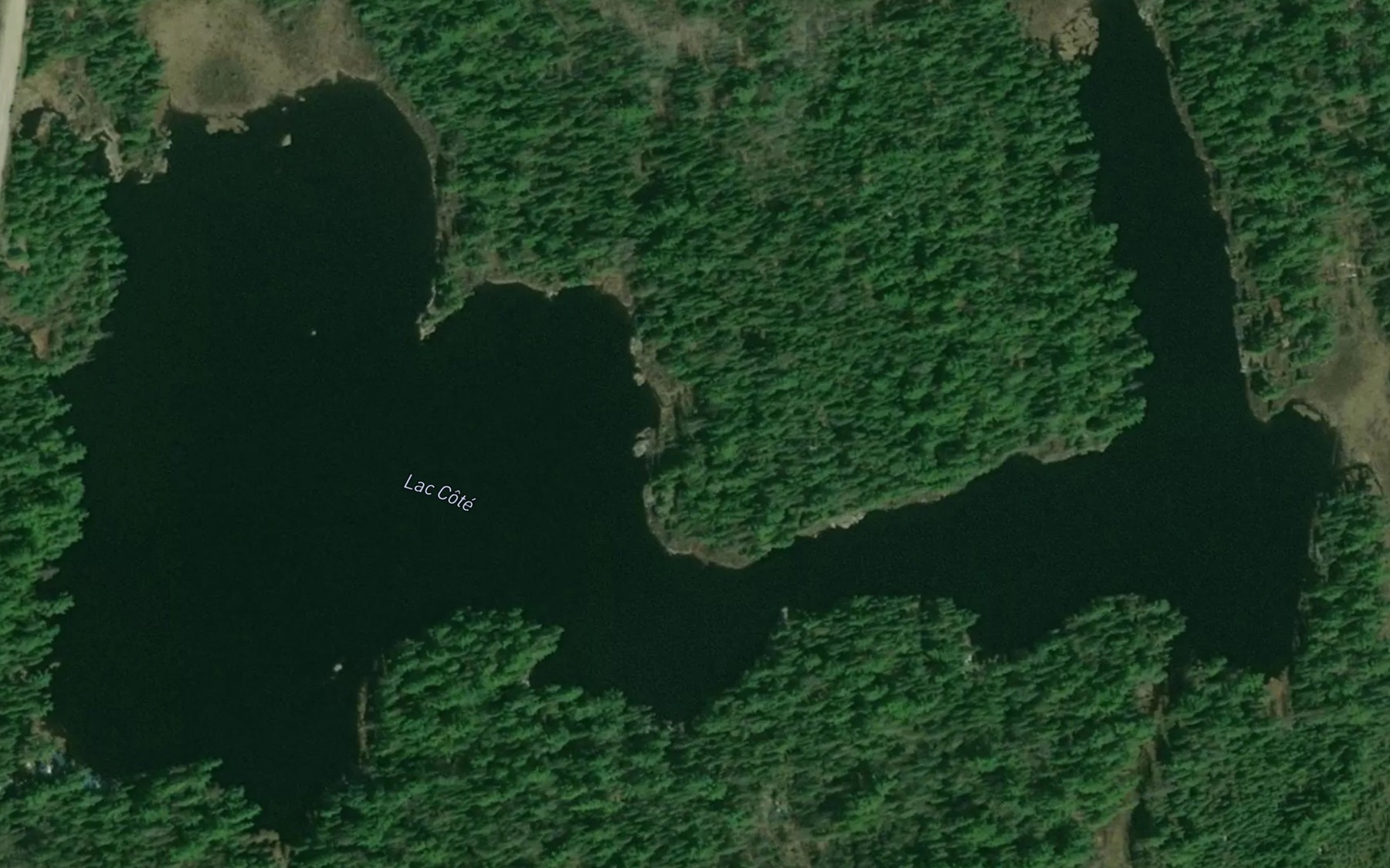 Satellite map of the Lac Cote