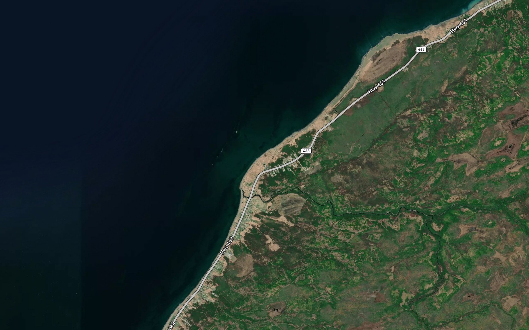 Satellite map of the Mainland Brook