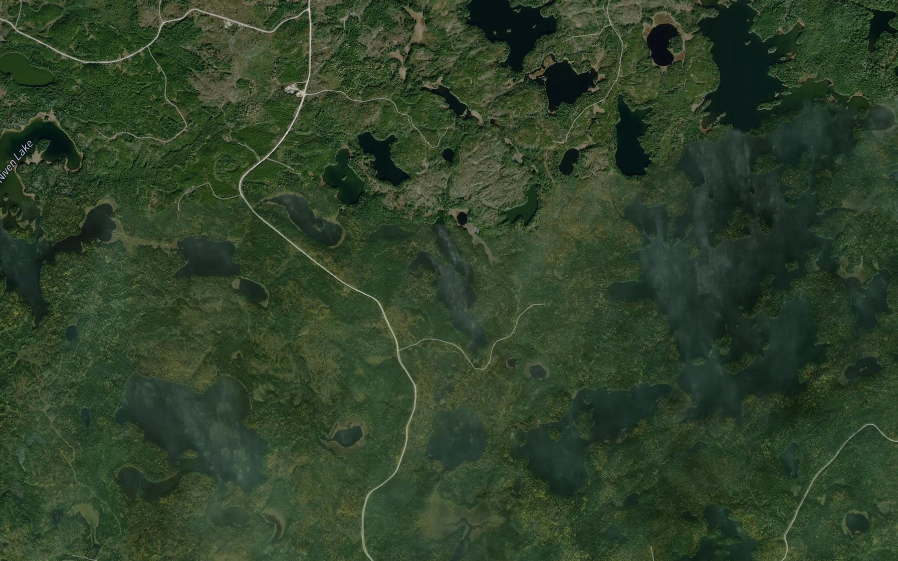 Satellite map of the Garrett Lake