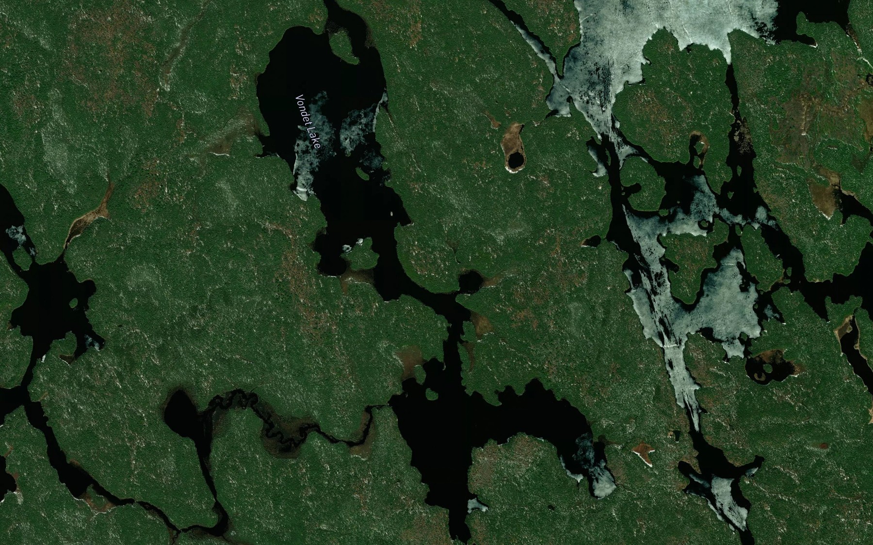 Satellite map of the Vondet Lake