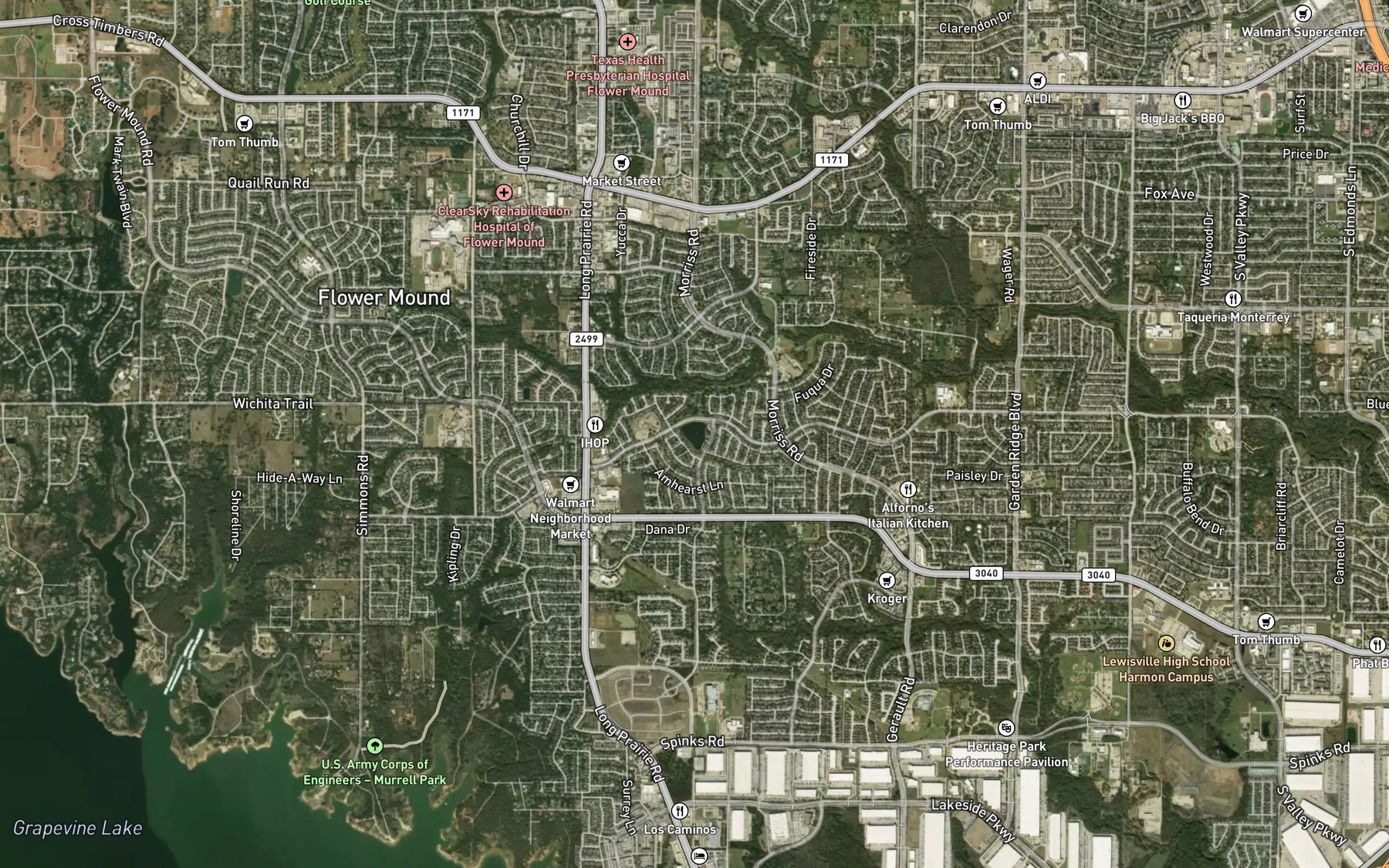 Satellite map of the Rheudasil Pond