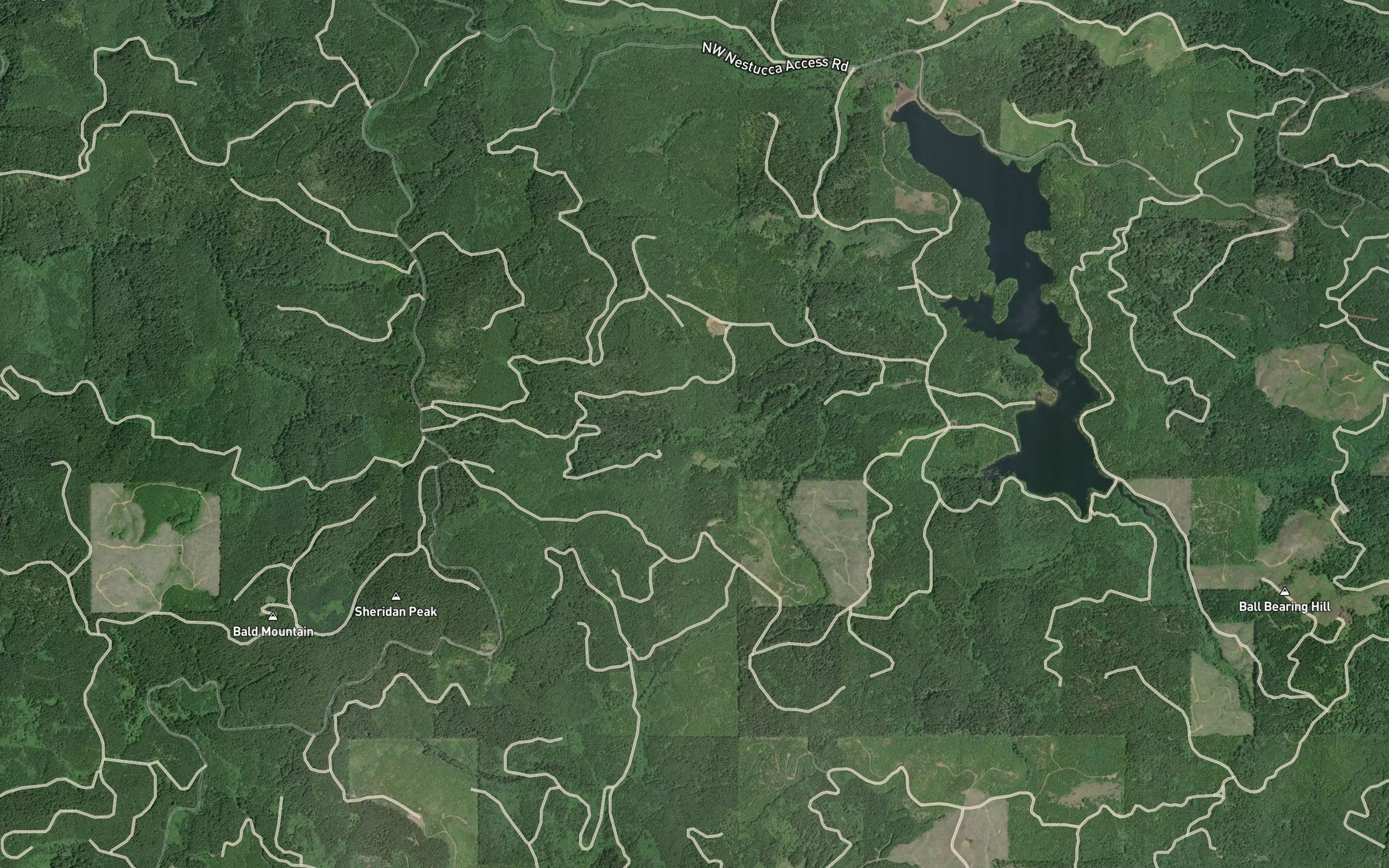 Satellite map of the Such Joja Reservoir