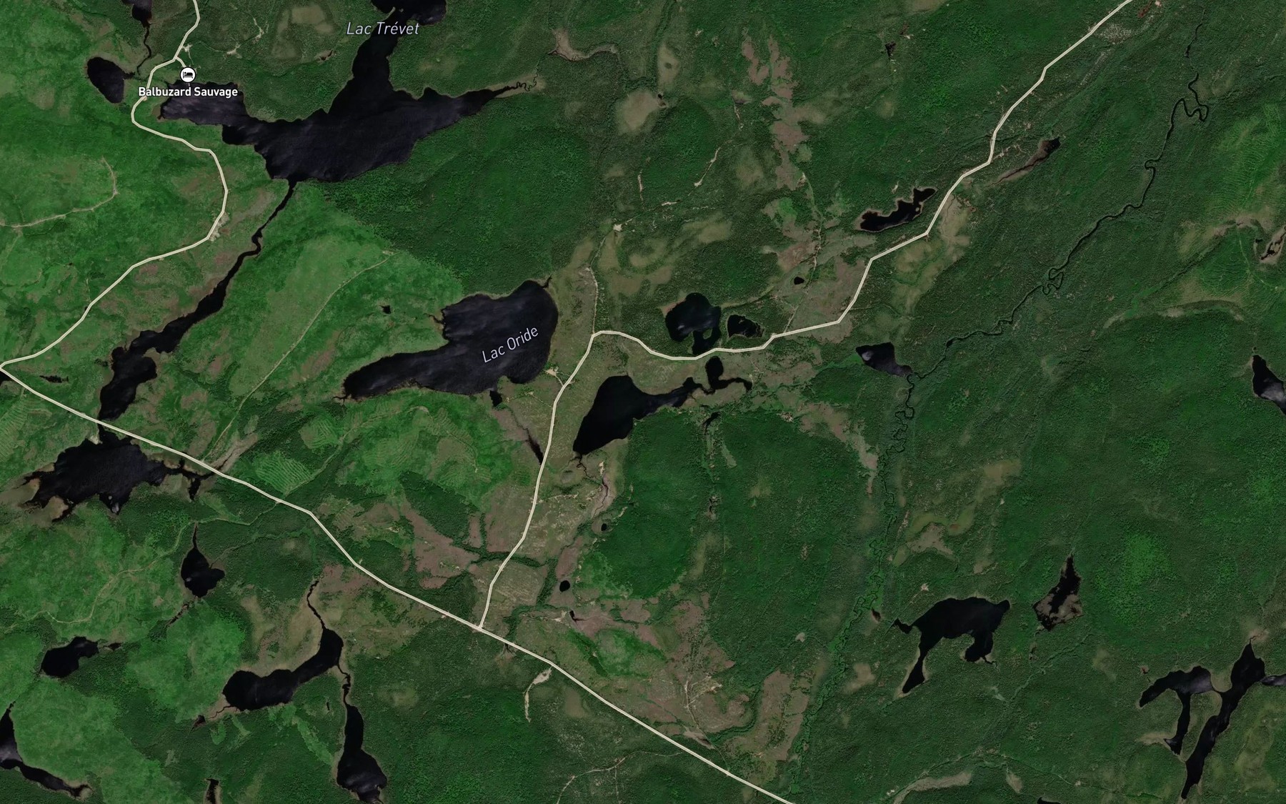 Satellite map of the Lac Sylvie