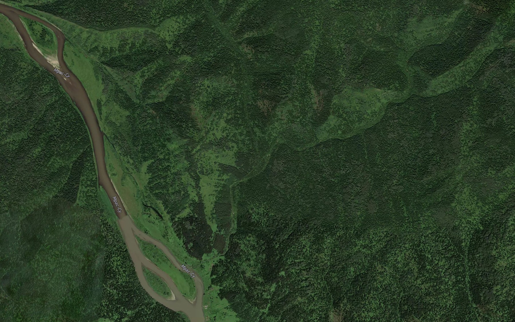 Satellite map of the Malyy Toz