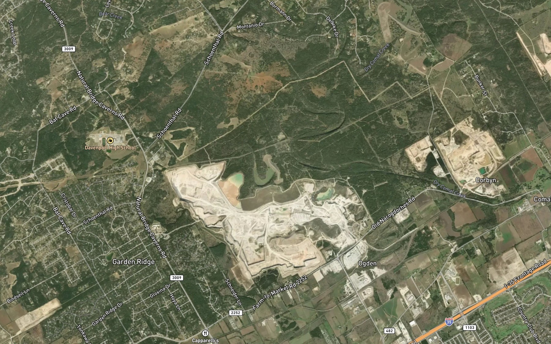 Satellite map of the Soil Conservation Service Site 4 Reservoir