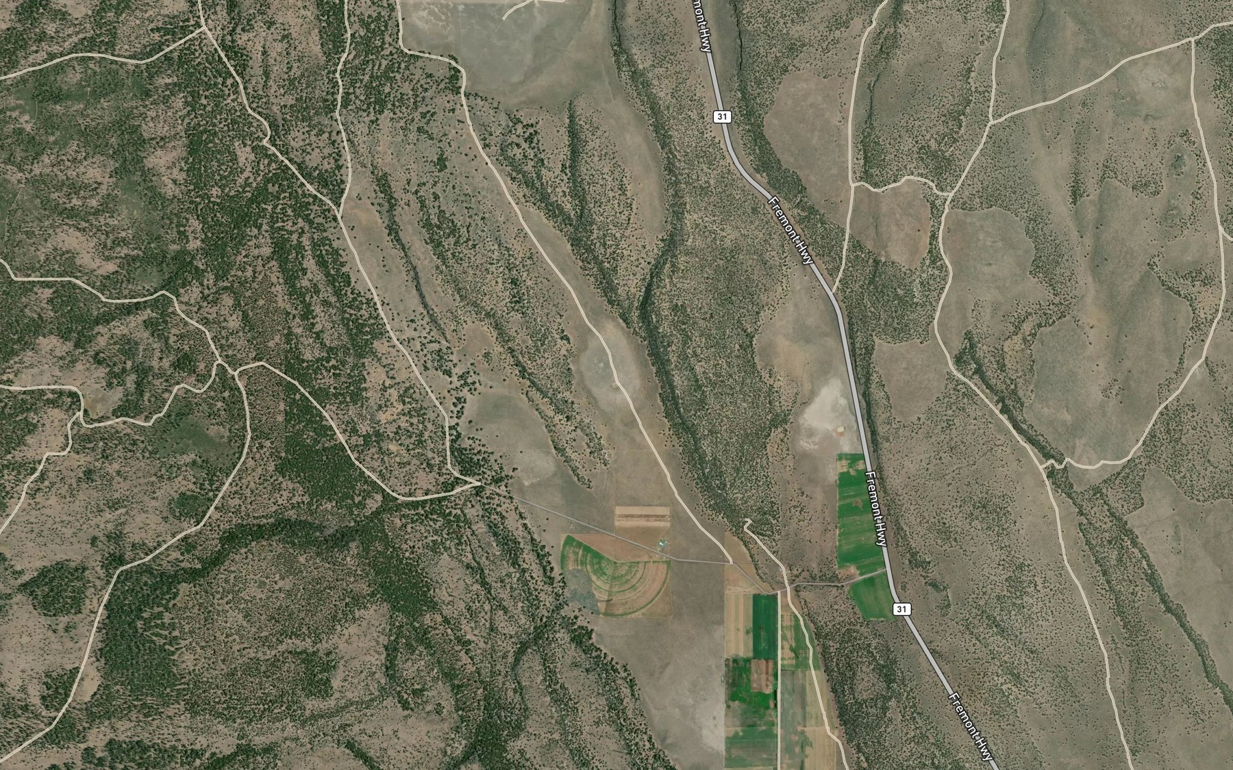 Satellite map of the Shumacher Reservoir Number Five