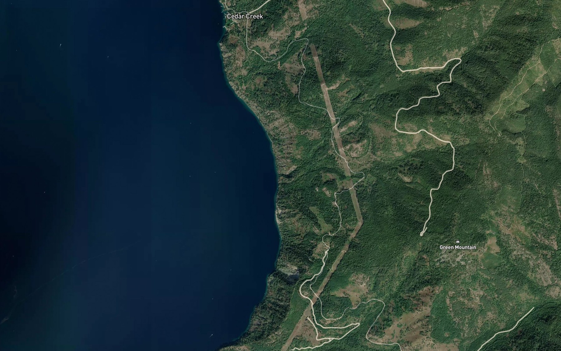 Satellite map of the North Twin Creek