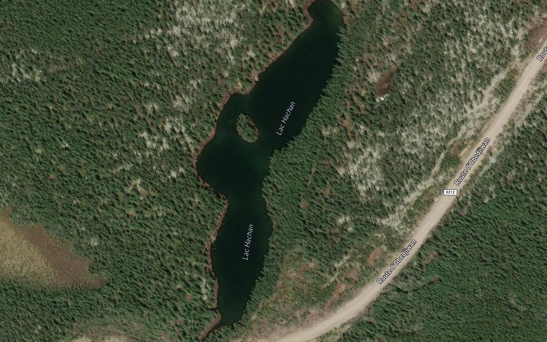 Satellite map of the Lac Hachan