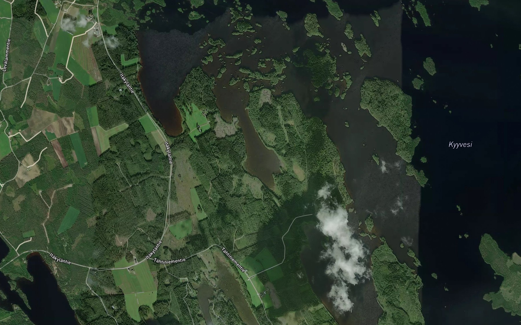 Satellite map of the Ruokolahti