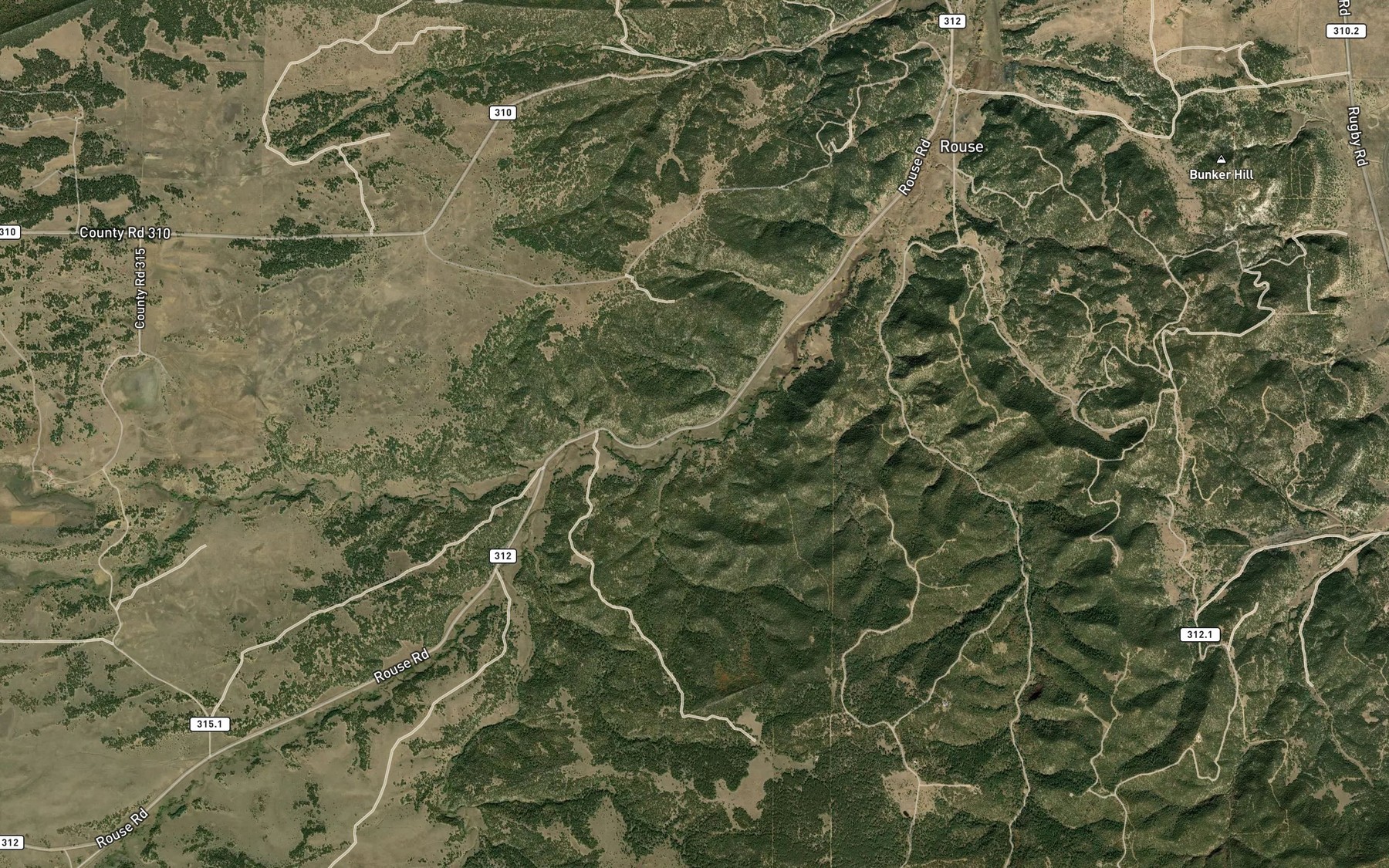 Satellite map of the Rouse Spring