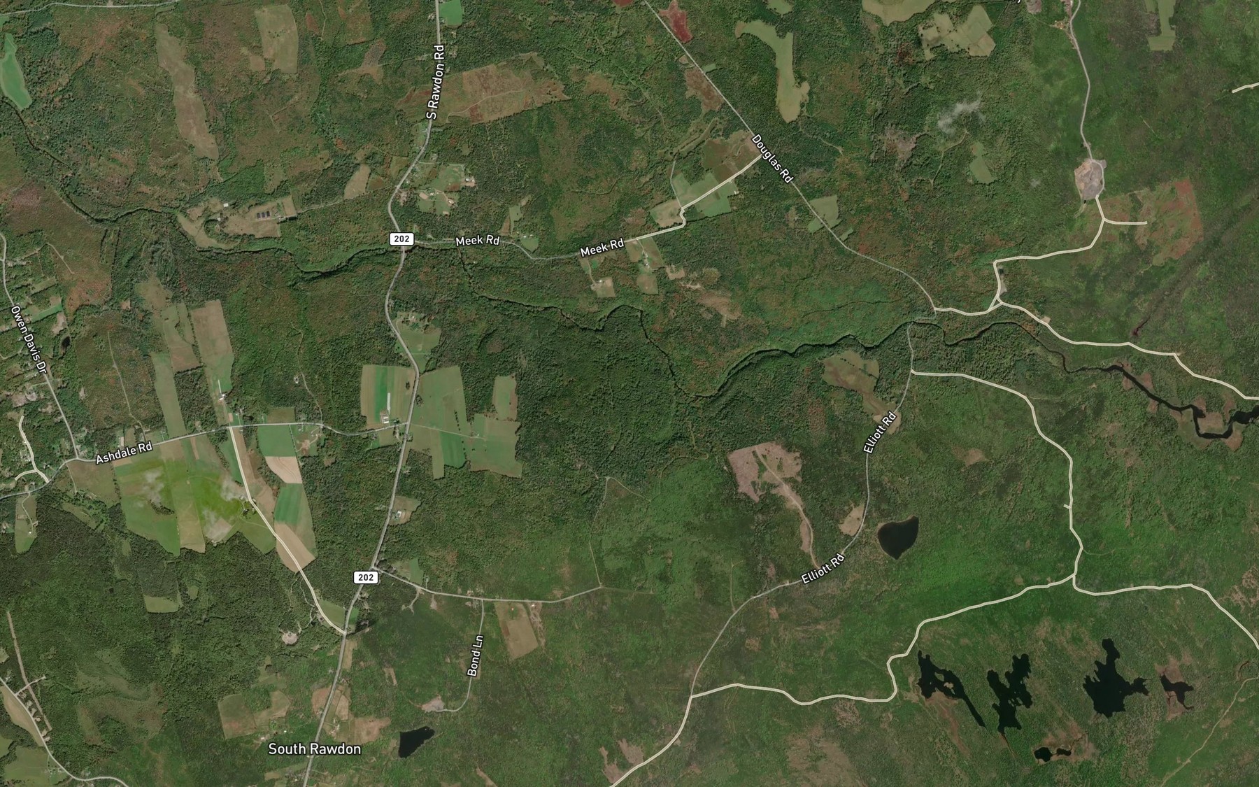 Satellite map of the Nix Brook