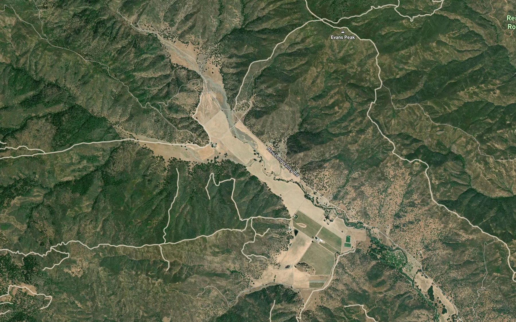 Satellite map of the South Fork Long Valley Creek