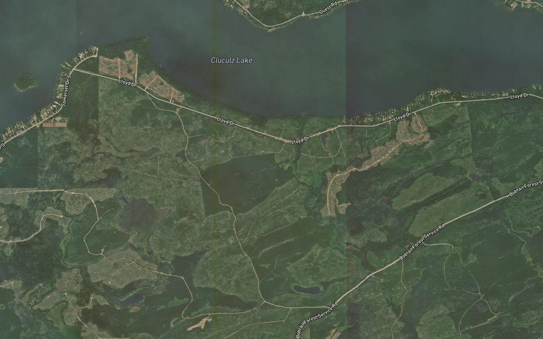 Satellite map of the Norman Creek