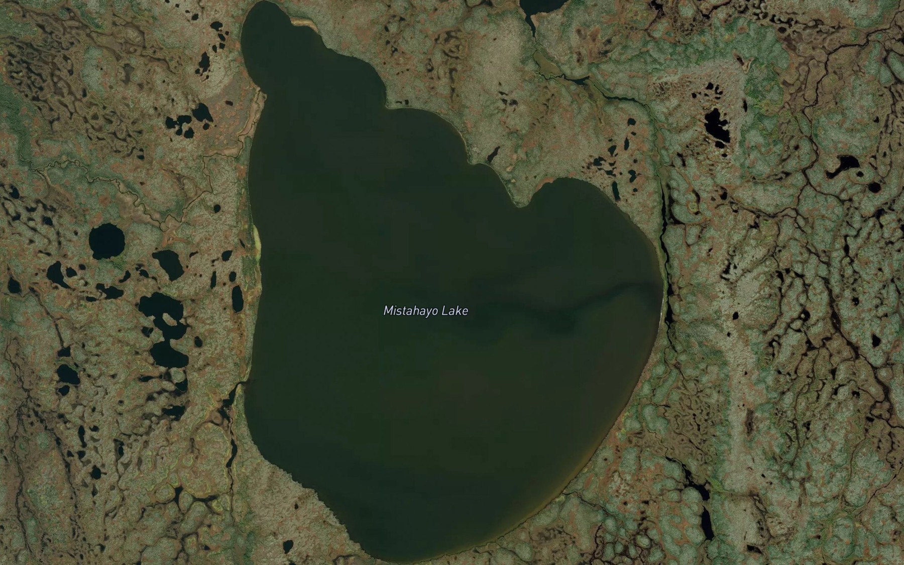 Satellite map of the Mistahayo Lake