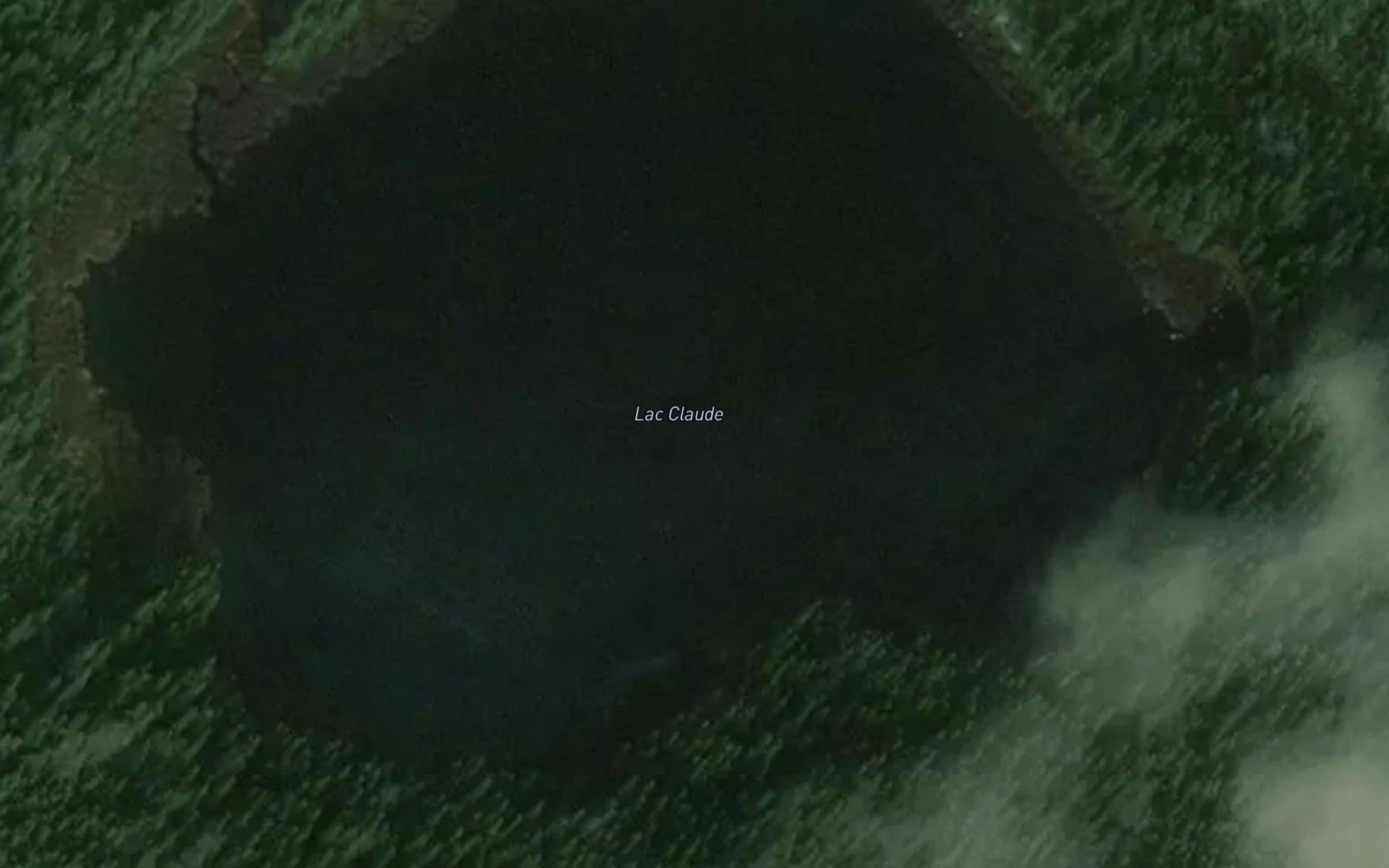Satellite map of the Lac Claude
