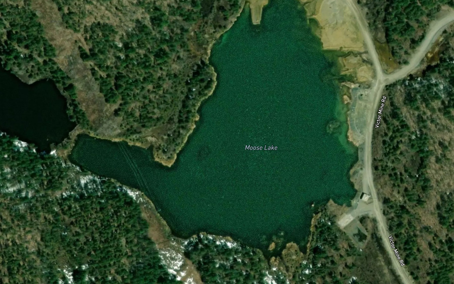 Satellite map of the Moose Lake