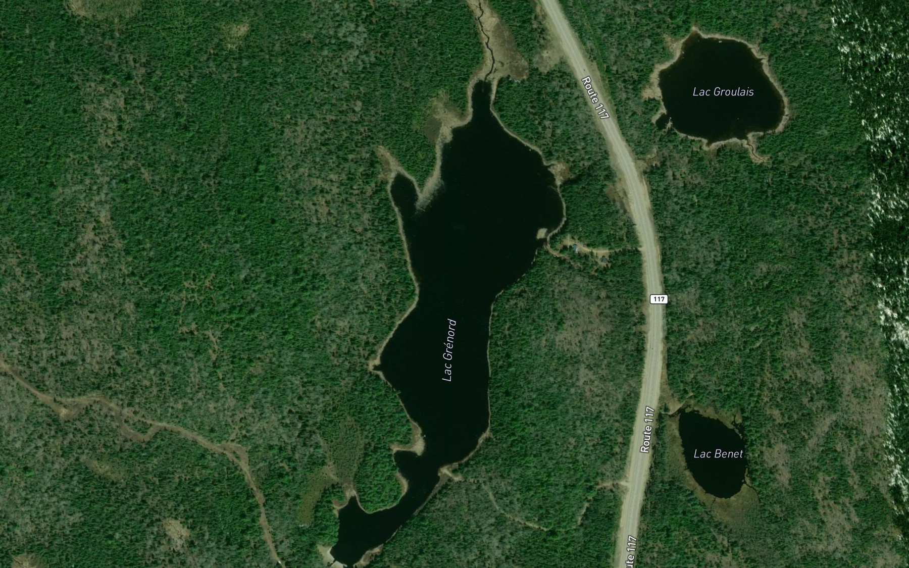 Satellite map of the Lac Grenord