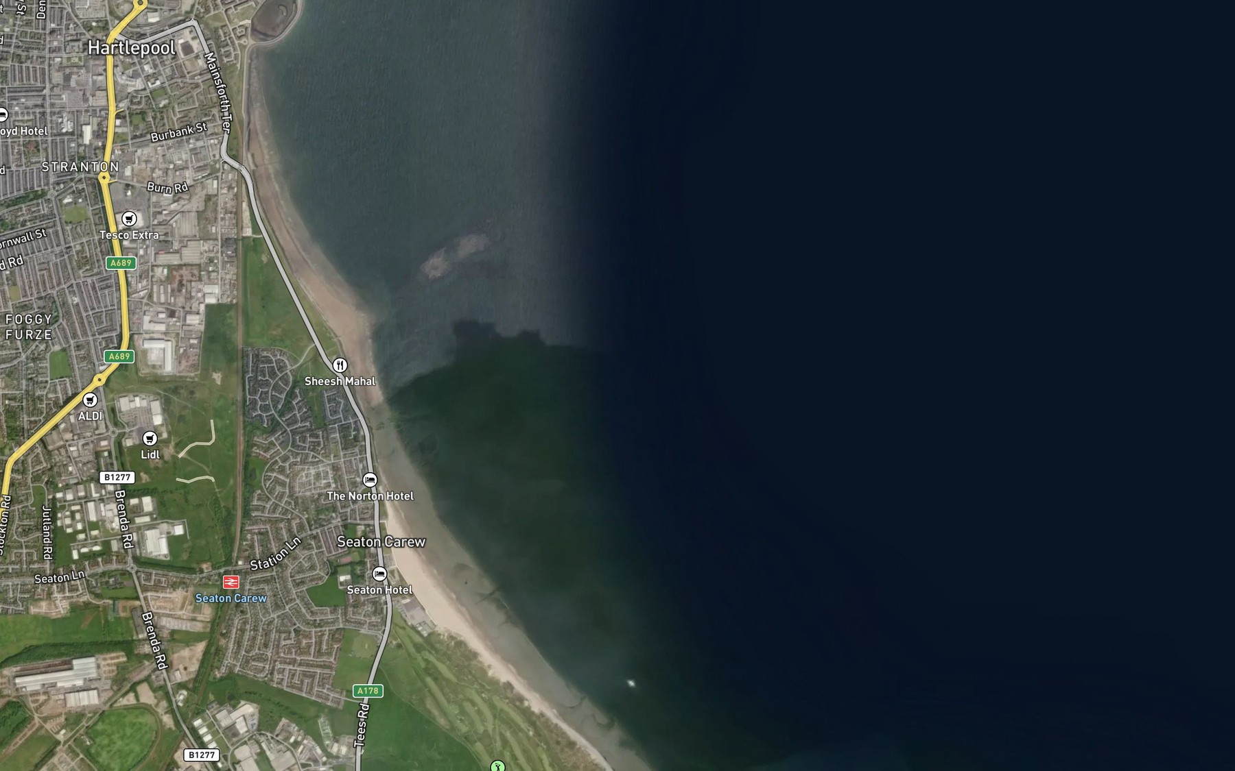 Satellite map of the Long Scar