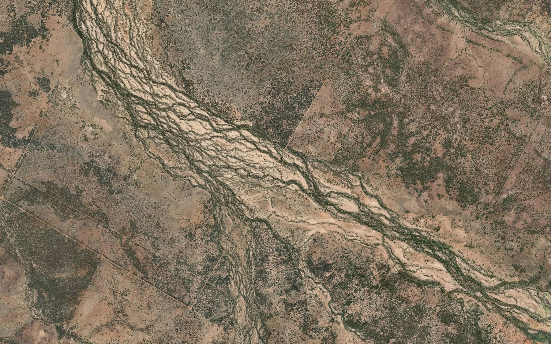 Satellite map of the Mistake Creek