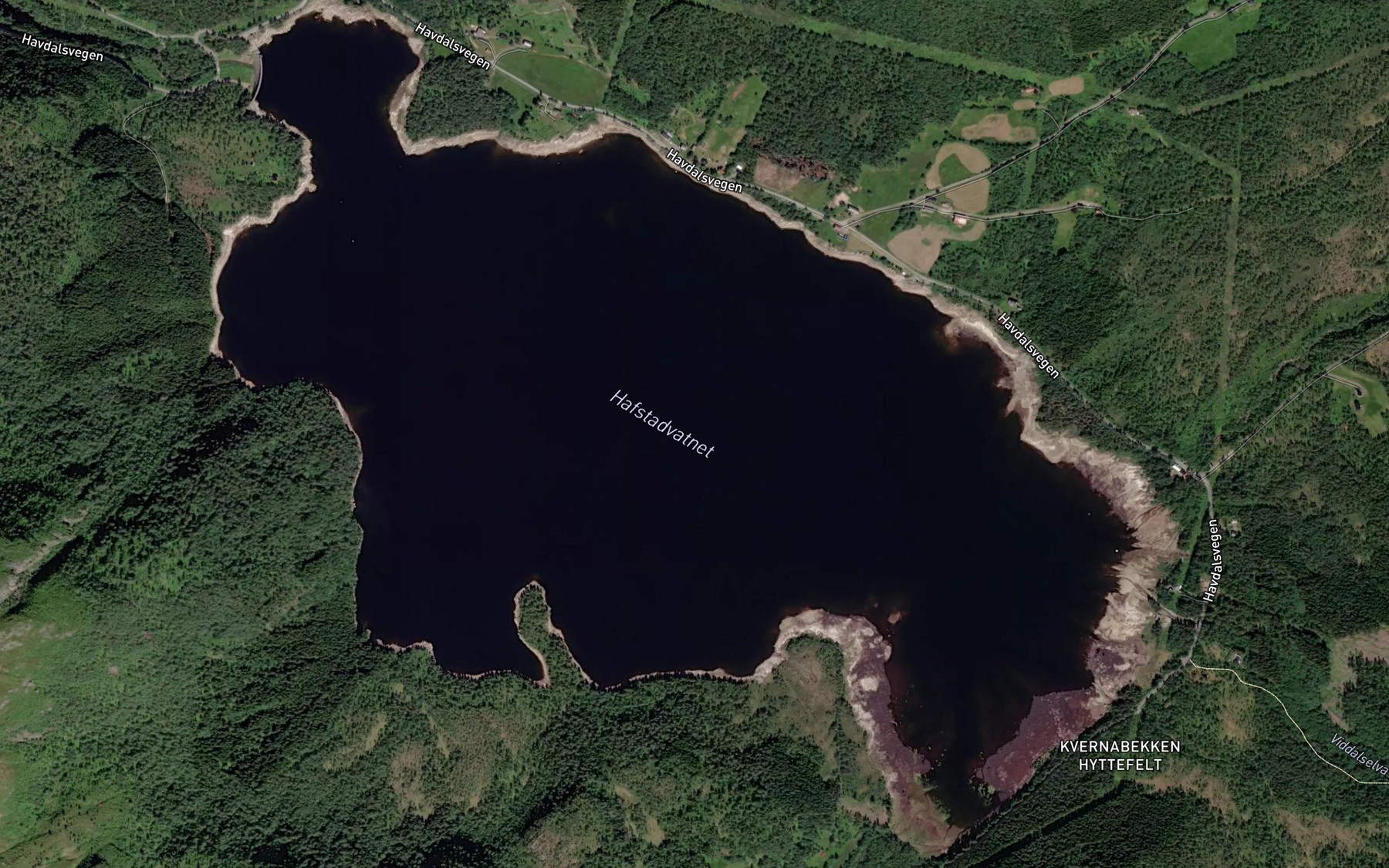 Satellite map of the Hafstadvatnet